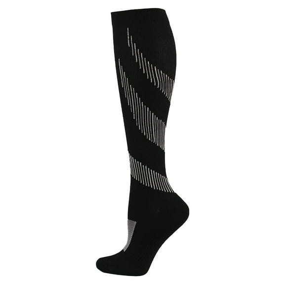 WREESH Unisex Long Tube Socks Knee-High, Outdoor Comfort Breathable Personality for Men and Women Black