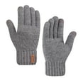 thumbnail image 1 of WREESH Unisex Outdoor Winter Gloves Warm Stretched Thick Knitted Thermal Gloves for Men and Women Gray, 1 of 3