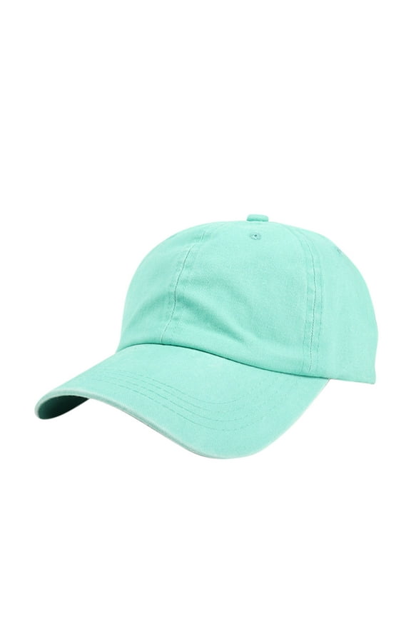 Unisex Plain Baseball Cap Adjustable Classic Low Hat Unconstructed for Men and Women Mint Green