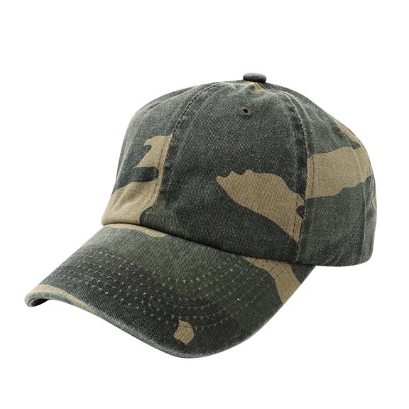 WREESH Unisex Printed Baseball Cap Adjustable Classic Low Hat Unconstructed With Print for Men and Women Camouflage