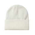 thumbnail image 1 of WREESH Unisex Satin Lined Beanie Men and Women Winter Warm Knitted Cuffed Silk Lined Slouchy Skull Cap White, 1 of 4