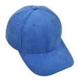 thumbnail image 1 of WREESH Unisex Solid Color Baseball Cap Corduroy Cap for Men and Women, Solid Color Cap Blue, 1 of 3