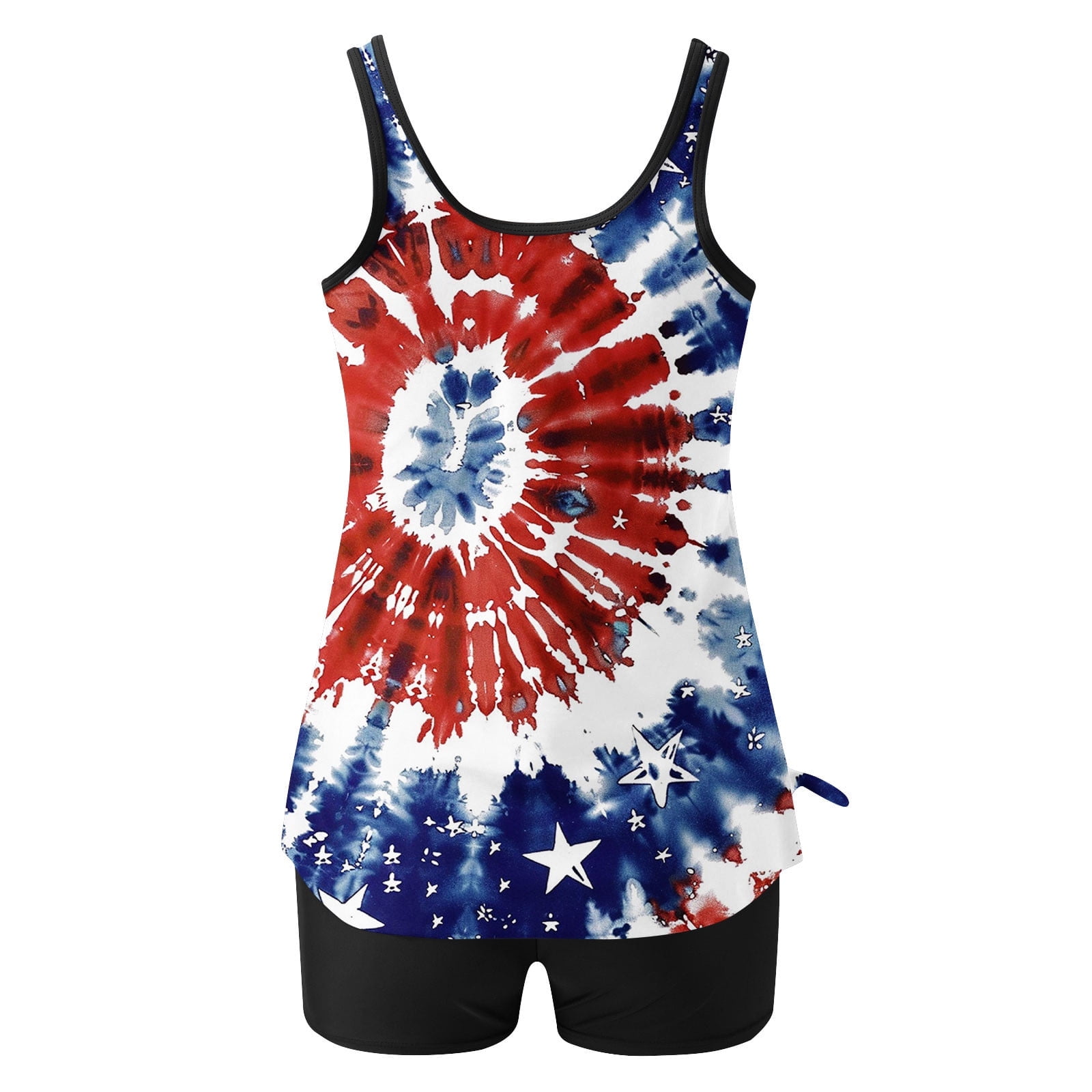 WREESH Women 4th of July Tankini Swimsuit High-Waisted Swimsuit Summer ...