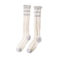 thumbnail image 1 of WREESH Women Fashion Knee High Socks Socks Winter Coral Fleece Socks Middle Tube Sleeping Home Calf Socks Beige, 1 of 4