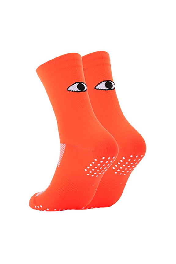 Women Fashion Long Socks Running Socks Men Middle Canister Socks Wear-Resistant Ride Cycling Running Orange