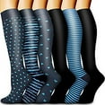 thumbnail image 1 of WREESH Women's 6 Pairs Knee-High Socks, Long Length Sports Home Tube Socks for Winter Warmth Multicolor, 1 of 1