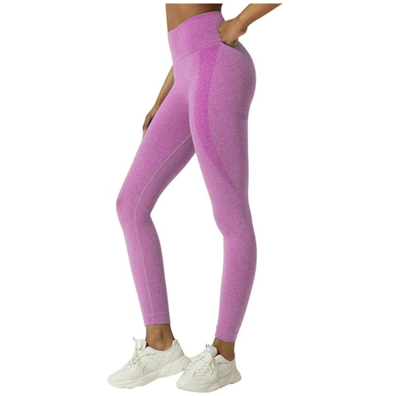 WREESH Women's Active Pants High Waisted Workout Leggings with Butt Lifting for Yoga Fitness Running Gym Sports Hot Pink