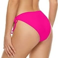 thumbnail image 1 of WREESH Women's Adjustable Side Tie Bikini Bottoms - String Swimsuit Bottom Low Rise Beachwear with Drawcord Hot Pink, 1 of 4