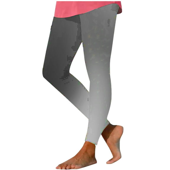 WREESH Women's Casual Gradient Stretch Yoga Leggings Active Pants for Fitness, Running, Gym Sports, and Casual Wear Gray