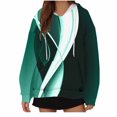 thumbnail image 1 of WREESH Women's Casual Printed Hoodie Oversized Long Sleeve Loose Fit Sweatshirt Drawstring Hooded Pullover with Pocket Green, 1 of 5