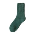 thumbnail image 1 of WREESH Women's Casual Solid Color Stocking Crew Socks Classic Sport Socks Green, 1 of 3