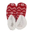 thumbnail image 1 of WREESH Women's Christmas Prints Thick Warm Middle Tube Slipper Socks, Ankle Length Floor Snow Christmas Socks Red, 1 of 4