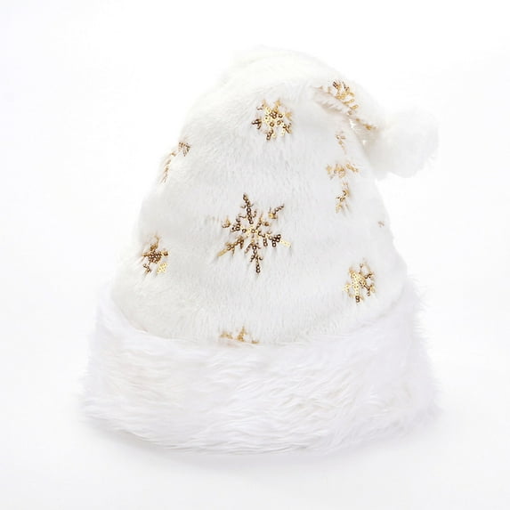 WREESH Women's Colorful Santa Claus Hat Holiday Party Decoration Hat for Joyful Gatherings Gold