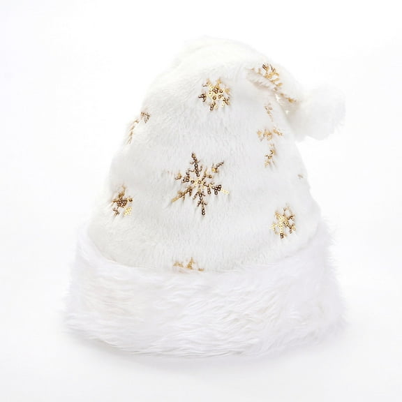 WREESH Women's Colorful Santa Claus Hat Holiday Party Decoration Hat for Joyful Gatherings Gold