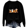 thumbnail image 1 of WREESH Women's Crewneck Sweatshirts Fashion Ice Cream Printing Pullover Casual Loose Fall Tops for Women 2025 Black, 1 of 5