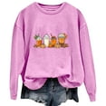 thumbnail image 1 of WREESH Women's Crewneck Sweatshirts Fashion Ice Cream Printing Pullover Casual Loose Fall Tops for Women 2025 Pink, 1 of 5