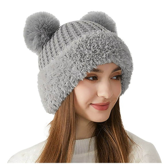 WREESH Women's Critter Fisherman Hat Ladies Winter Cute and Warm Caps for Hunting and Fishing Gray