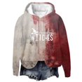 thumbnail image 1 of WREESH Women's Fashion Hoodies Casual Long Sleeve Sweatshirt Halloweens Bloodstain Print Top Red-B, 1 of 3