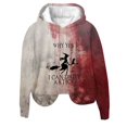 thumbnail image 1 of WREESH Women's Fashion Hoodies Casual Long Sleeve Sweatshirt Halloweens Bloodstain Print Top Red-D, 1 of 3
