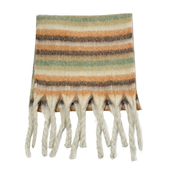 WREESH Women's Fashionable Soft Skin-Friendly Blanket Scarf, Warm Thick Wool Winter Comfort Beige