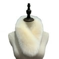 thumbnail image 1 of WREESH Women's Faux Furry Neck Warmers, Warm Comfortable Collar Shawl Wraps With Stitching Beige, 1 of 3