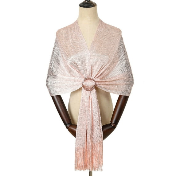WREESH Women's Flat Shawl Soft and Comfortable, Bridesmaid Party Evening Dress Accessory Pink