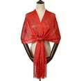 thumbnail image 1 of WREESH Women's Flat Shawl Soft and Comfortable, Bridesmaid Party Evening Dress Accessory Red, 1 of 2