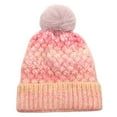thumbnail image 1 of WREESH Women's Gradient Wool Beanie All-Match Popular Hip-Hop Street Knitted Hat, Round Top Warm Hat Pink, 1 of 3