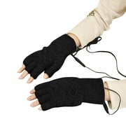 WREESH Women's Heated and Warm Fingerless Winter Gloves Adjustable Temperature, Removable & Washable Electric Heated Gloves With Comfort Lining Black