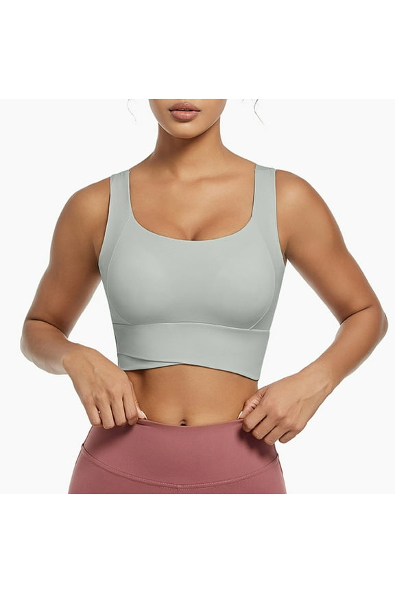 Women's High-Impact Sports Bra with Non-Wire Chest Stabilizers, Yoga Bra for Running Gym & Workouts
