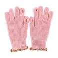 thumbnail image 1 of WREESH Women's Keep Warm Dew Finger Glove Women's Fingerless Winter Gloves Pink, 1 of 3