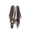 thumbnail image 1 of WREESH Women's Lightweight Open Front Cardigan Shawl Wrap - Boho Printed Patchwork Knit Cape Sweater for Casual Layering ( Style), 1 of 4