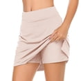 thumbnail image 1 of WREESH Women's Mini Tennis Skirt 2025 Athletic Skorts with Pockets Summer Workout Outfits Khaki, 1 of 8