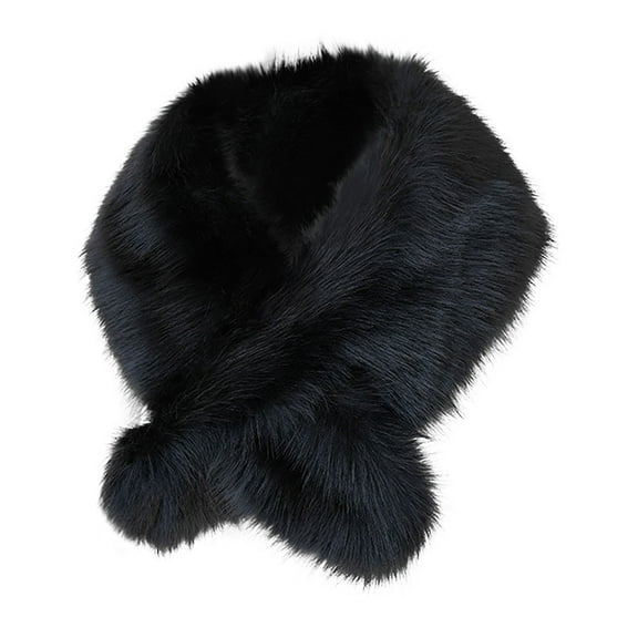 WREESH Women's Neck Warmers Faux Collar Shawl, Versatile Warm Winter Comfort Scarf Wrap Black