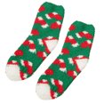thumbnail image 1 of WREESH Women's Print Thin Short Christmas Socks With Lace Mesh, Women's Slipper Crew Socks Green, 1 of 3