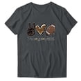thumbnail image 1 of WREESH Women's Round Neck Summer Fashion T-Shirt Short Sleeve Print Blouse with Graphic Design Gray, 1 of 4