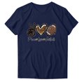 thumbnail image 1 of WREESH Women's Round Neck Summer Fashion T-Shirt Short Sleeve Print Blouse with Graphic Design Navy, 1 of 4