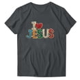 thumbnail image 1 of WREESH Women's Round Neck Summer T-Shirt Fashion Short Sleeve Blouse with Graphic Print Gray, 1 of 4