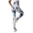 thumbnail image 1 of WREESH Women's Soft Yoga Leggings High Waist Butt Lifting Leggings Tie-Dye Workout Pants for Fitness Running Gym Sports Activities Black, 1 of 6