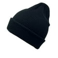 thumbnail image 1 of WREESH Women's Solid Color Curling Beanie Fashion Fall and Winter Knitting Pile Cap, Baotou Hat Black, 1 of 4