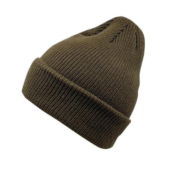 WREESH Women's Solid Color Curling Beanie Fashion Fall and Winter Knitting Pile Cap, Baotou Hat Coffee