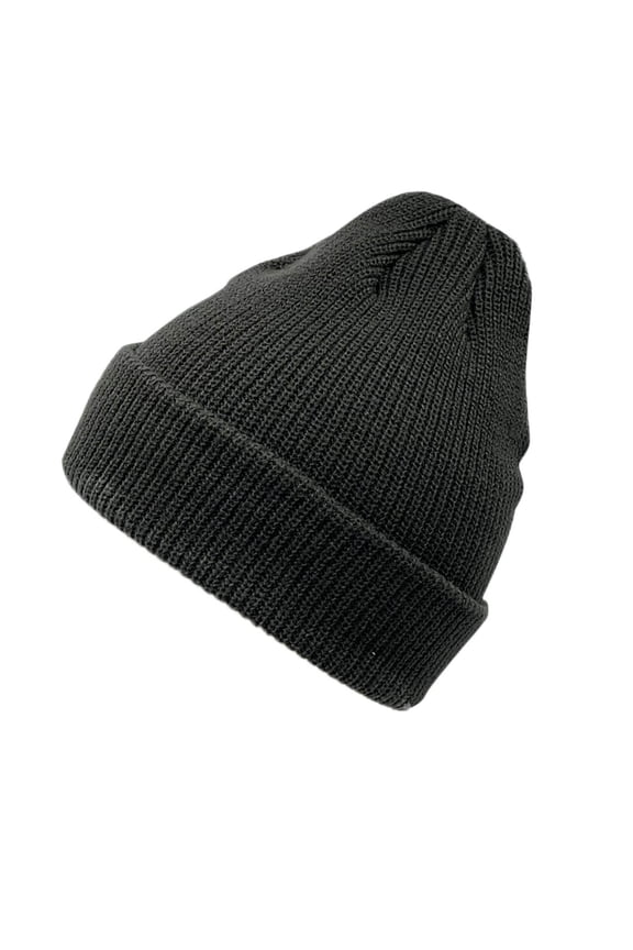 Women's Solid Color Curling Beanie Fashion Fall and Winter Knitting Pile Cap, Baotou Hat Dark Gray