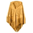 thumbnail image 1 of WREESH Women's Solid Color Suede Shawl With Hollow Fringe, Winter Warm and Comfortable Scarf Yellow, 1 of 7