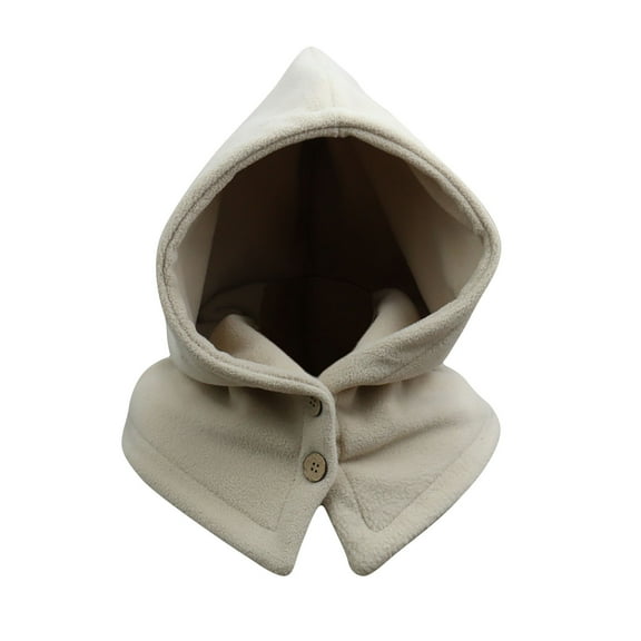 WREESH Women's Solid Color Winter Beanie Warmth and Fleece Protection Thick Hat Beige