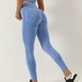 thumbnail image 1 of WREESH Women's Stretch Seamless High Waisted Leggings with Butt Lifting Leggings for Yoga Fitness Running Gym Sports Sky Blue, 1 of 4