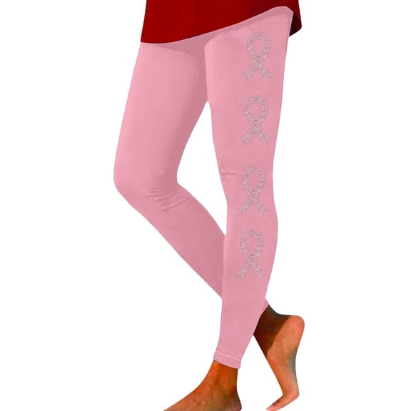 WREESH Women's Stretchy High Waist Yoga Leggings Soft Athletic Pants for Running, Gym, Casual and Workout Wear Pink