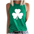 thumbnail image 1 of WREESH Women's Tank Tops St. Patrick's Day Shamrock Clovers Sleeveless T Shirts Soft, Breathable, and Trendy Crew Neck Graphic Tees for Spring/Summer, 1 of 5