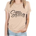 thumbnail image 1 of WREESH Women's Trendy Short Sleeve V-Neck T-Shirt Summer Fashion Print Top Beige, 1 of 5