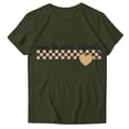 thumbnail image 1 of WREESH Women's Trendy Summer Tops Round Neck Short Sleeve T-Shirts with Graphic Print Olive Green, 1 of 4