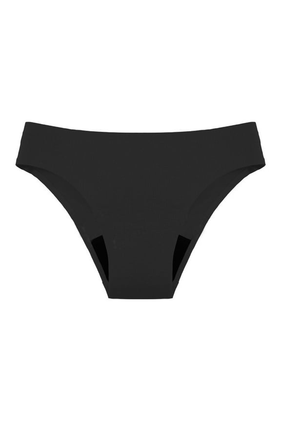 Women's Twist-Front Bikini Bottoms - Moderate High Cut Ruched Swimsuit Bottom for Pool & Beach Black